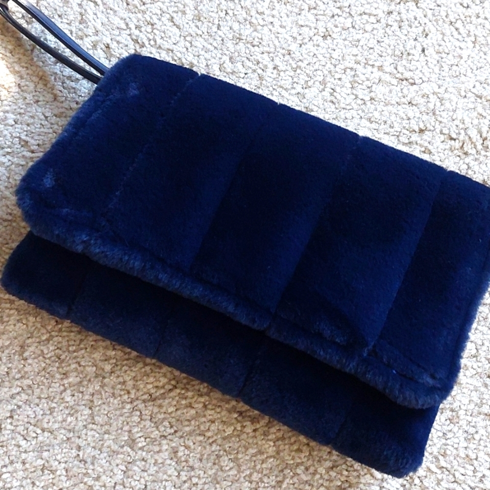 (NWT) A New Day - Navy Faux Fur Clutch